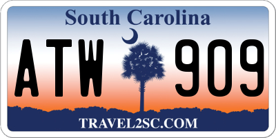 SC license plate ATW909