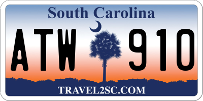 SC license plate ATW910
