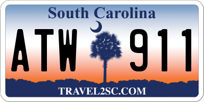 SC license plate ATW911