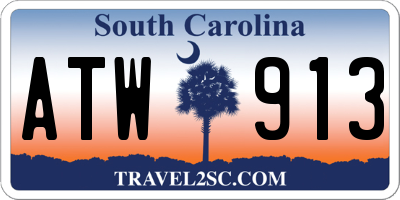 SC license plate ATW913
