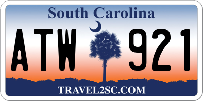 SC license plate ATW921