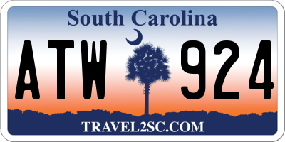 SC license plate ATW924
