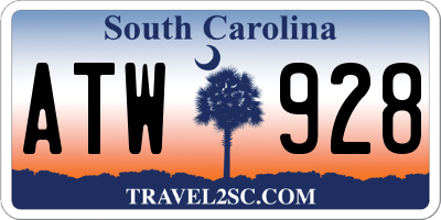 SC license plate ATW928