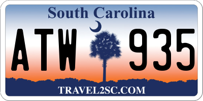 SC license plate ATW935