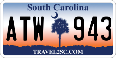 SC license plate ATW943