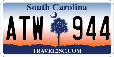 SC license plate ATW944
