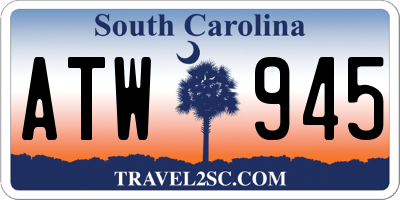 SC license plate ATW945