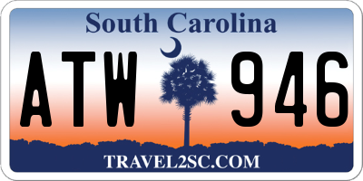 SC license plate ATW946