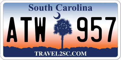 SC license plate ATW957