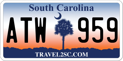 SC license plate ATW959