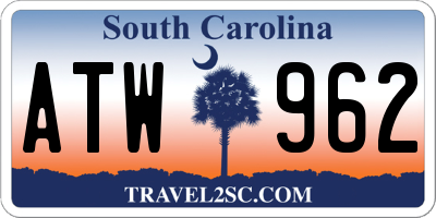 SC license plate ATW962
