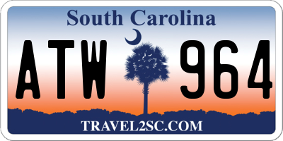 SC license plate ATW964