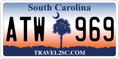 SC license plate ATW969