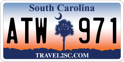 SC license plate ATW971