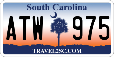 SC license plate ATW975