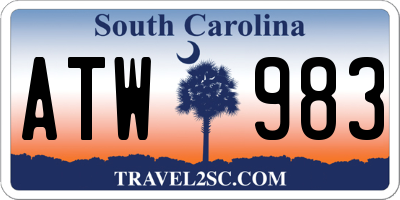 SC license plate ATW983