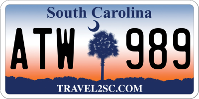 SC license plate ATW989