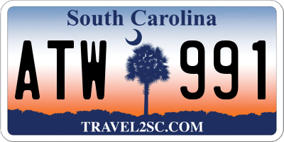SC license plate ATW991