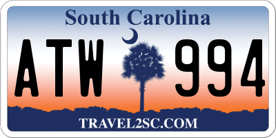 SC license plate ATW994