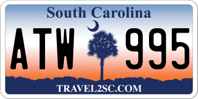 SC license plate ATW995