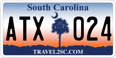 SC license plate ATX024