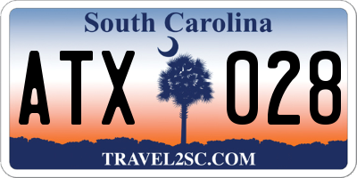 SC license plate ATX028
