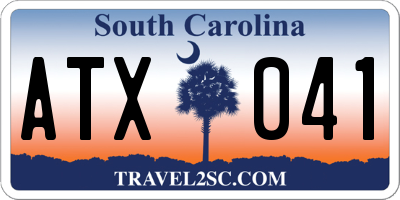 SC license plate ATX041