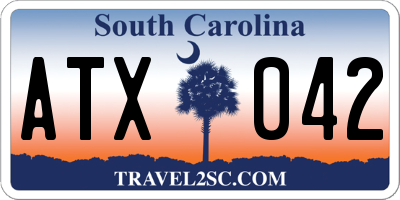 SC license plate ATX042