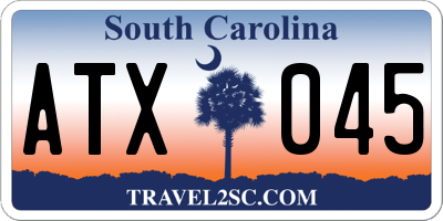 SC license plate ATX045