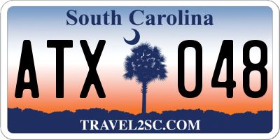 SC license plate ATX048