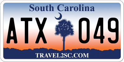 SC license plate ATX049