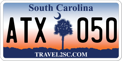 SC license plate ATX050