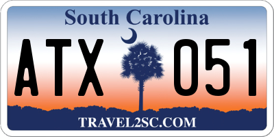 SC license plate ATX051
