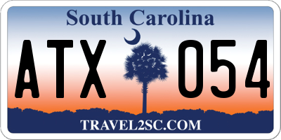 SC license plate ATX054