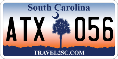 SC license plate ATX056