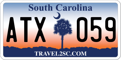 SC license plate ATX059