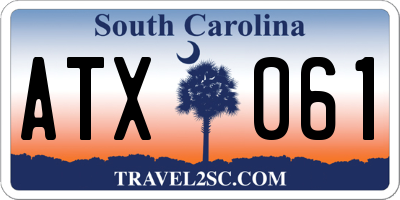 SC license plate ATX061