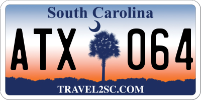 SC license plate ATX064