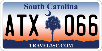 SC license plate ATX066