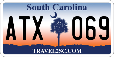SC license plate ATX069