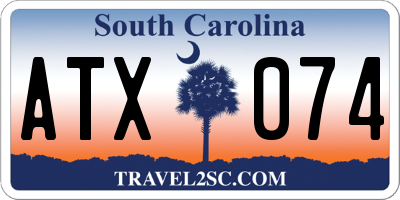 SC license plate ATX074