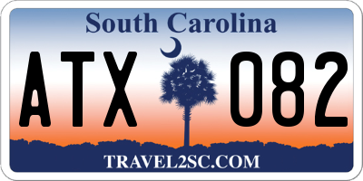 SC license plate ATX082