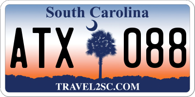 SC license plate ATX088