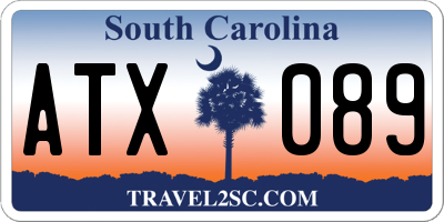 SC license plate ATX089