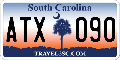 SC license plate ATX090