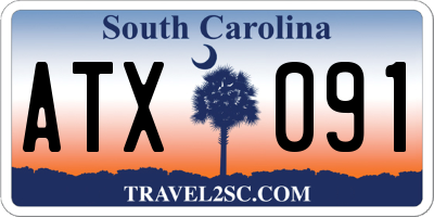 SC license plate ATX091