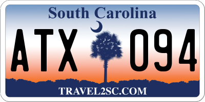 SC license plate ATX094