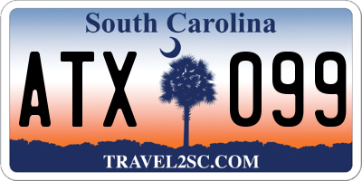 SC license plate ATX099