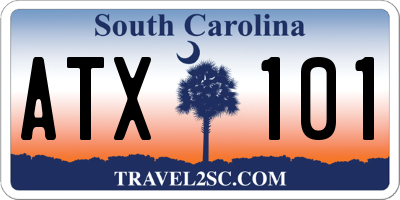 SC license plate ATX101