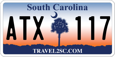 SC license plate ATX117